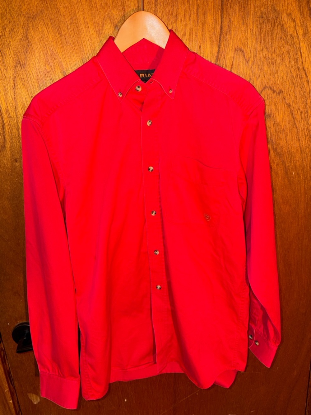 Ariat Bright Red Men’s Button-Down Shirt